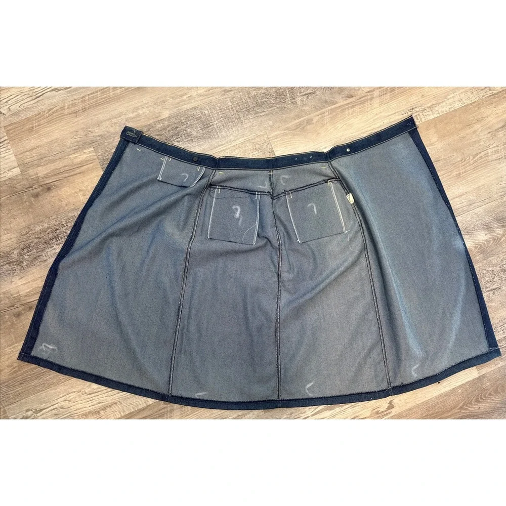 VTG Denim Blue Jean‎ Denim Maxi Wrap Skirt Womens Western Cowgirl Bareback NOS